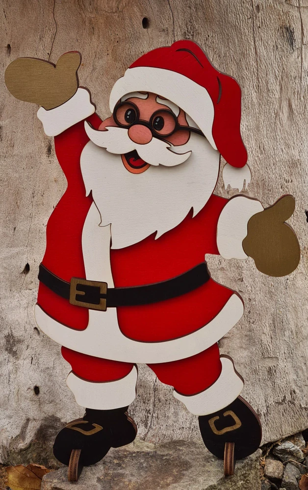 Dekorácia Mikuláš Drevo 35cm