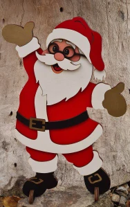 Dekorácia Mikuláš Drevo 35cm